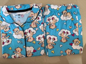 Women’s Cotton Printed Night Suit Set of Shirt & Pyjama Set with Collar (Available in all the Sizes)
