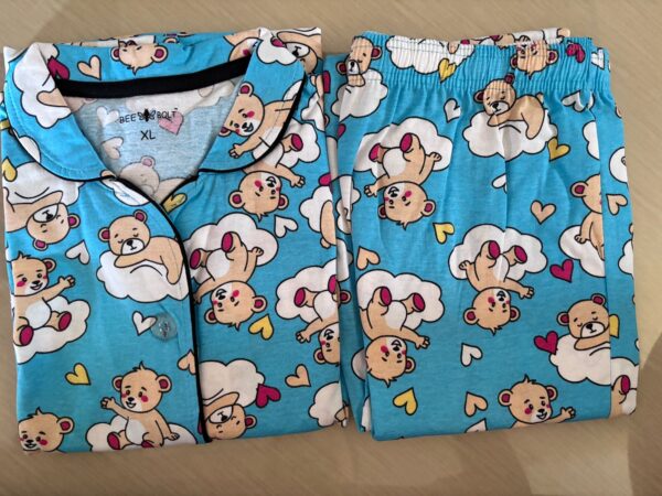 WhatsApp Image 2026-05-14 at 6.12.03 PM (2) Women’s Cotton Printed Night Suit Set of Shirt & Pyjama Set with Collar (Available in all the Sizes)