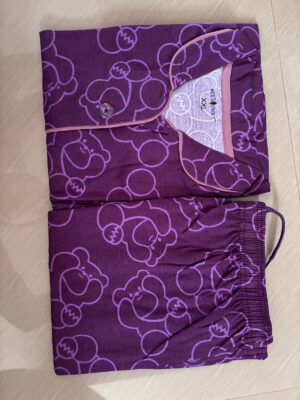 Women’s Cotton Printed Night Suit Set of Shirt & Pyjama Set with Collar (Available in all the Sizes)