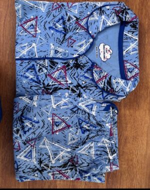 Women’s Cotton Printed Night Suit Set of Shirt & Pyjama Set with Collar (Available in all the Sizes)