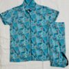 Women’s Cotton Printed Night Suit Set of Shirt & Pyjama Set with Collar (Available in all the Sizes)