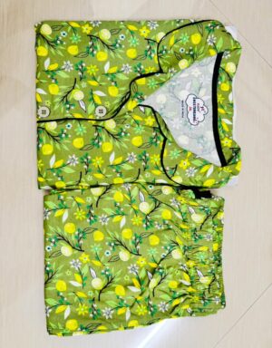 Women’s Cotton Printed Night Suit Set of Shirt & Pyjama Set with Collar (Available in all the Sizes)