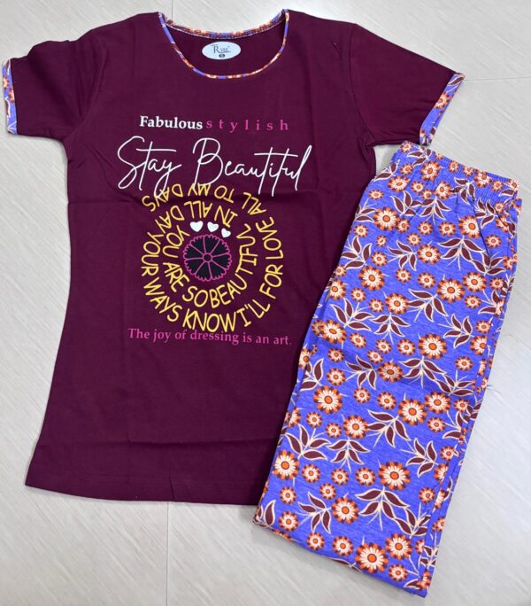Women's Cotton Printed Pyjama Set