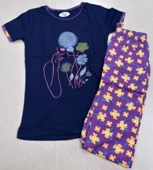 Women's Cotton Printed Pyjama Set
