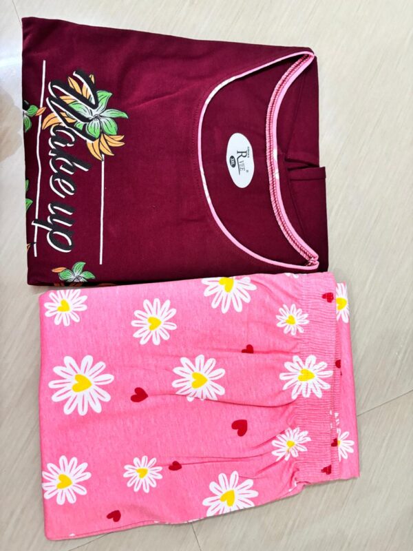 Women's Cotton Printed Pyjama Set